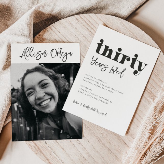 30th Birthday Invitation | Photo 30th Birthday (Creator Uploaded)