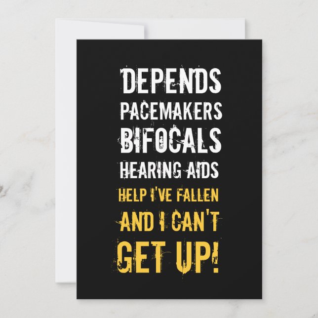 30th Birthday Invitations - Old Folks (Front)