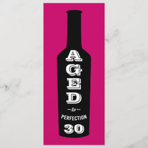30th Birthday Invitations Wine Aged to Perfection