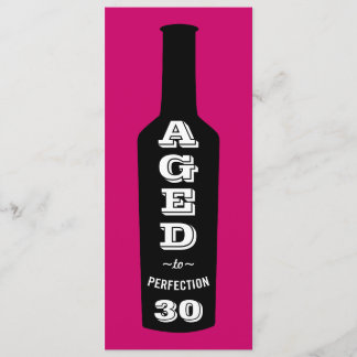 30th Birthday Invitations Wine Aged to Perfection