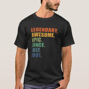 30Th Birthday, July 1991, 30 Year Anniversary, Men T-Shirt