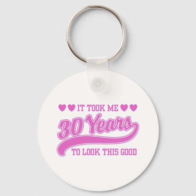 30th Birthday Key Ring (Front)