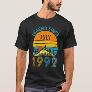30th Birthday Legend Since July 1992 Vintage 30 Ye T-Shirt