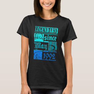 30th Birthday Legendary Since May 1992 Vintage Ret T-Shirt