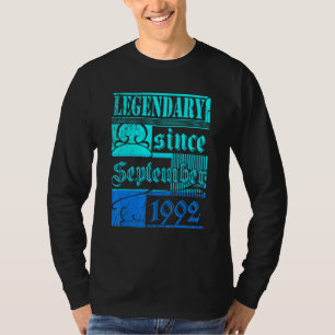 30th Birthday Legendary Since September 1992 Vinta T-Shirt