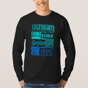 30th Birthday Legendary Since September 1992 Vinta T-Shirt