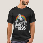 30th Birthday Magical Since 1995 Vintage Unicorn R T-Shirt<br><div class="desc">30th Birthday Magical Since 1995 Vintage Unicorn Rainbow</div>