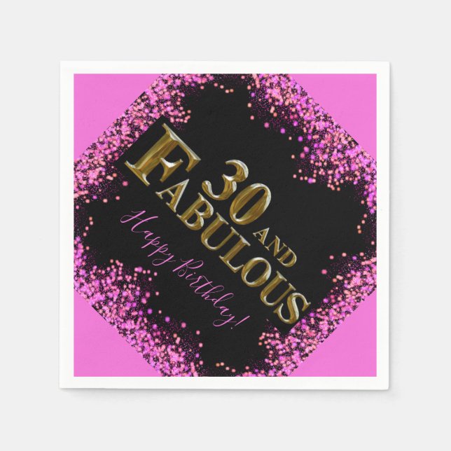 30th Birthday  Napkin (Front)