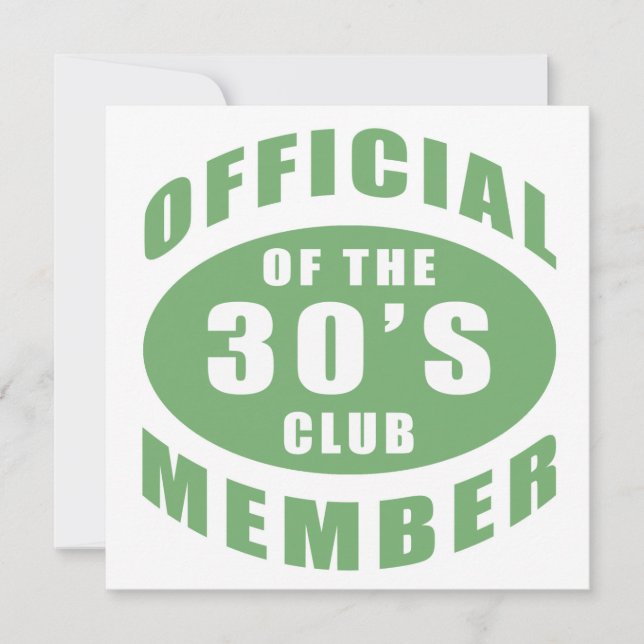 30th Birthday Official Member Card (Front)