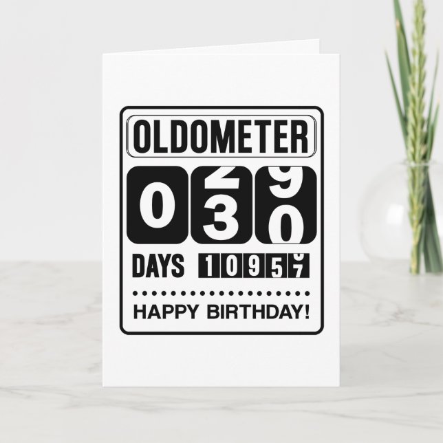 30th Birthday Oldometer Card (Front)