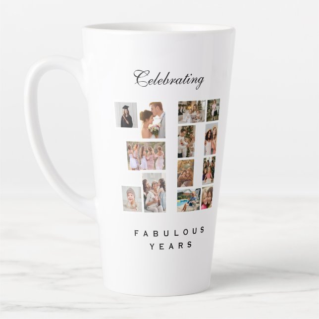 30th Birthday or Anniversary Latte Mug (Left)