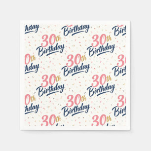 30th Birthday Paper Napkins, Thirty Birthday Party Napkin