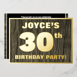 30th Birthday Party: Bold, Faux Wood Grain Pattern
