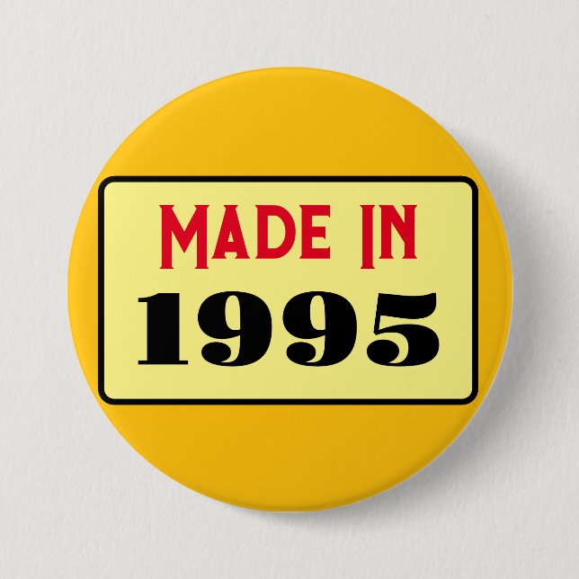 30th Birthday party born 1995 30 pin (Front)
