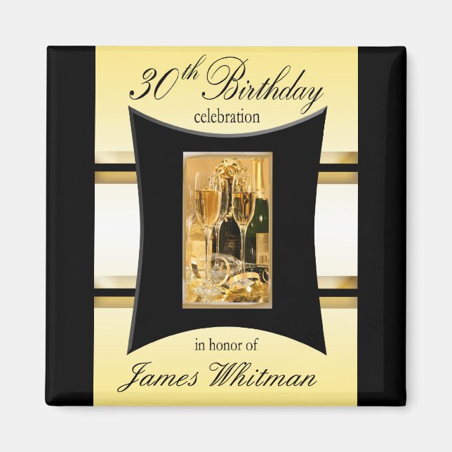 30th Birthday Party Favour/Souvenier Magnet (Front)