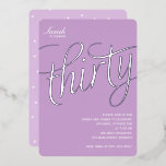 30th Birthday Party Foil Invitation<br><div class="desc">30th birthday party invitation design.</div>