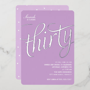 30th Birthday Party Foil Invitation