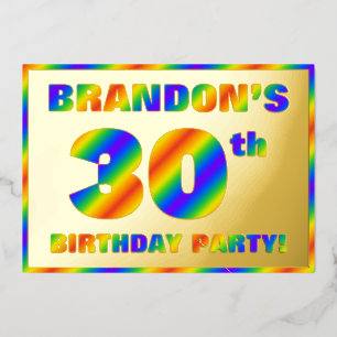 30th Birthday Party — Fun, Rainbow Spectrum “30”