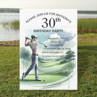 30th Birthday Party Golfer Adult Par Sports Golf
