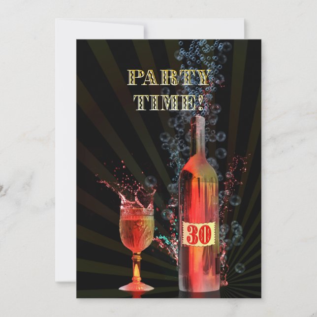 30th birthday party invitation (Front)