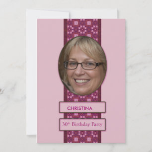 30th Birthday Party Invitation Picture and Name