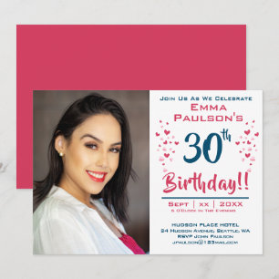 30th Birthday Party Invitation With Photo
