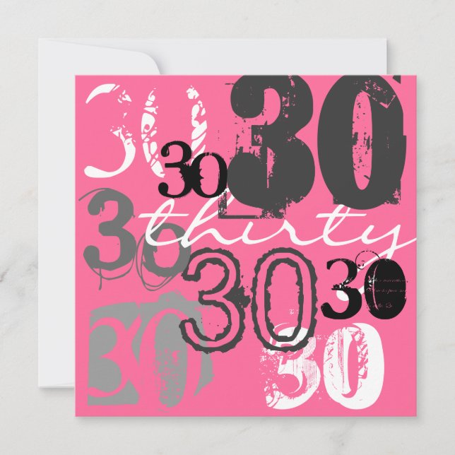 30th Birthday Party Invitations (Front)