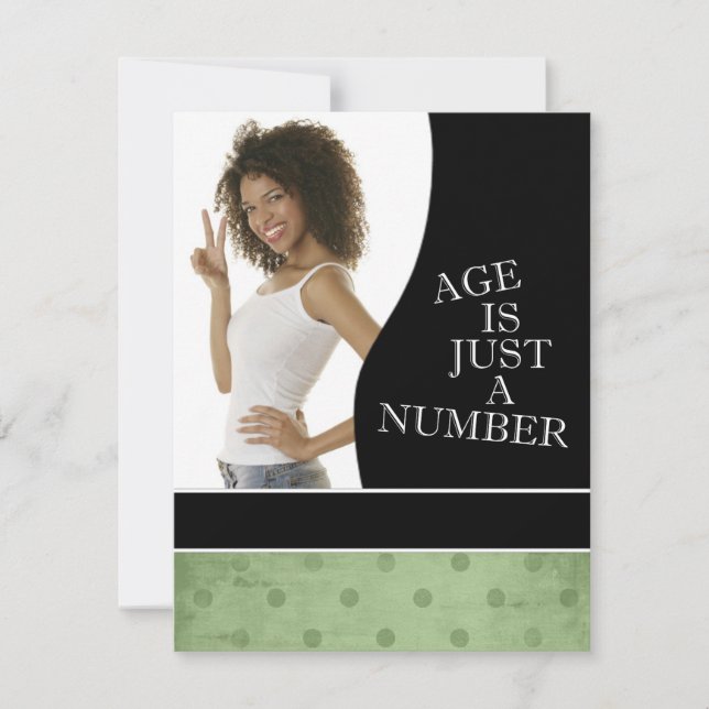 30th Birthday Party Invitations (Green) (Front)