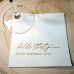 30th Birthday Party Modern Elegant Hello Thirty Foil Napkins<br><div class="desc">Mark the milestone with these “hello 30” birthday party napkins, created for a sophisticated 30th birthday celebration. The modern script design feels elegant yet simple, with a minimalist style that pairs effortlessly with upscale décor. These gold 30th birthday napkins are stylish enough for cocktail parties, dinners, or larger milestone gatherings....</div>