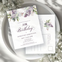 30th Birthday Party Purple Spring Lilac Flower