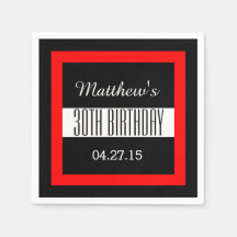 30th Birthday Party Solid Coloured Square Frame VZ