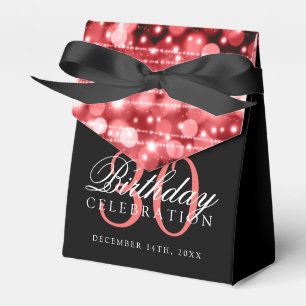 30th Birthday Party Sparkles Red Favour Box