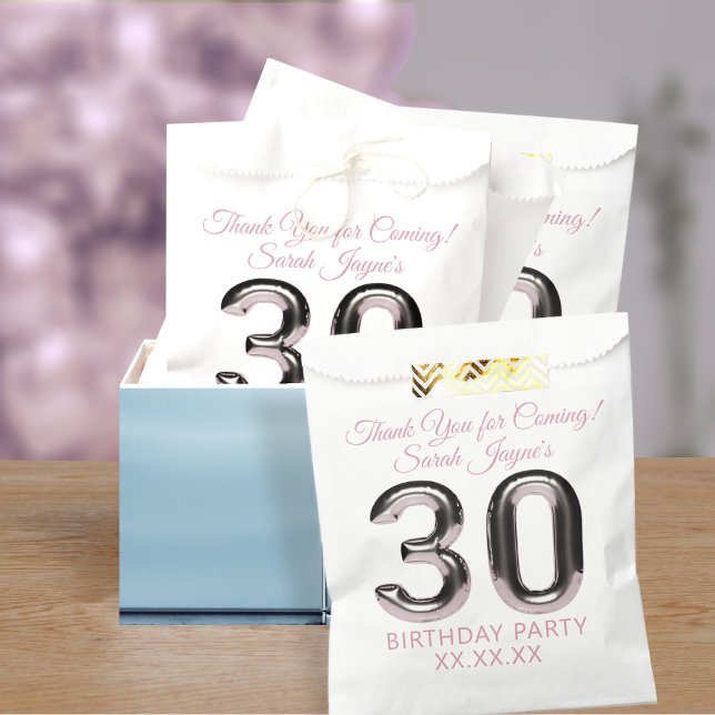 30th Birthday Party Thank You Favour Bag (Being 30 is the best. Here's your favor bags for your party guests)