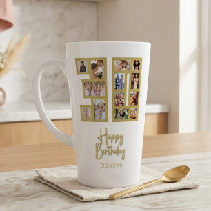 30th Birthday Photo Collage Latte Mug
