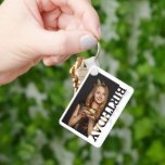 30th Birthday Photo college Party  Key Ring<br><div class="desc">Celebrate a 30th birthday with this personalised photo keepsake keyring, featuring a modern rectangular photo frame with “BIRTHDAY” cut out along the side. Add your favourite photo and customise the text [Name]’s xxth to create a memorable keepsake that family, friends, or the birthday teen can carry every day. Perfect as...</div>