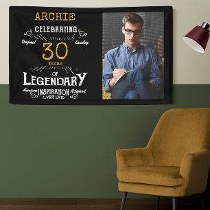 30th Birthday Photo Template Legendary Banner