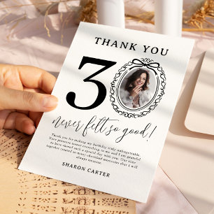 30th Birthday Photo Thank You Card