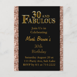 30th Birthday  Postcard