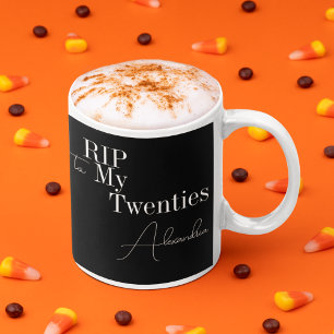 30th Birthday RIP 20s Black and White Coffee Mug