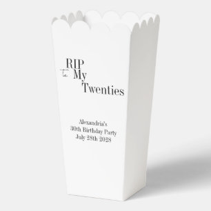 30th Birthday RIP 20s Black and White Party Favour Box