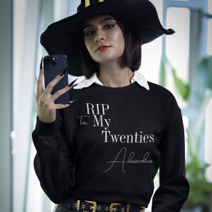 30th Birthday RIP 20s Black White Matching Party Sweatshirt