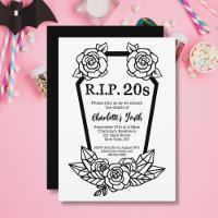 30th Birthday Rip 20s Roses Coffin Death Of Youth