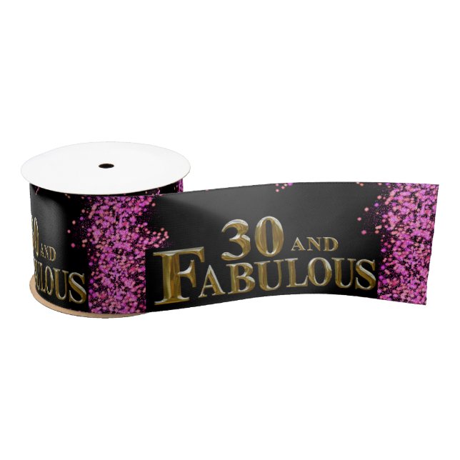 30th Birthday  Satin Ribbon (Spool)