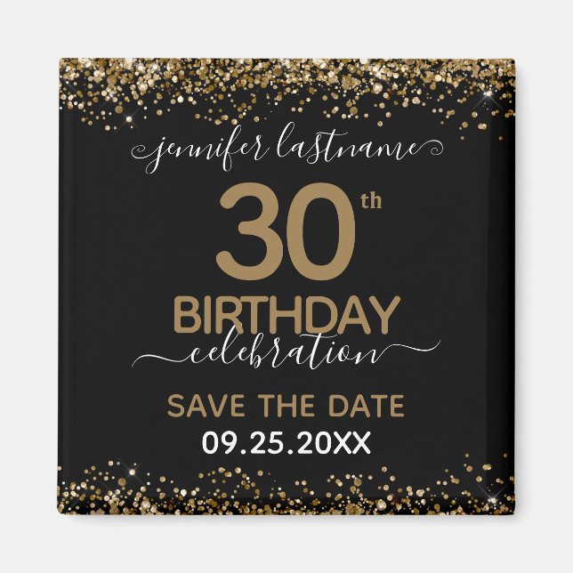30th Birthday Save the Date Magnet (Front)