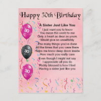 30th Birthday Sister Poem
