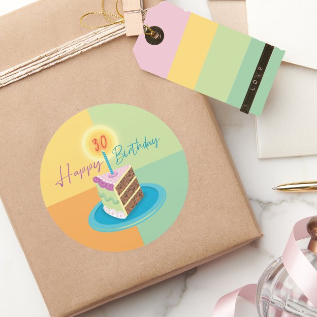30th Birthday Slice of Cake Sticker (Creator Uploaded)