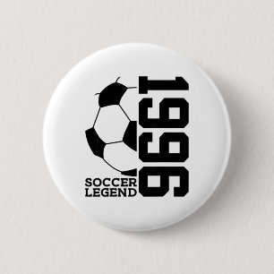 30th Birthday Soccer Legend 1996 6 Cm Round Badge