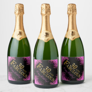 30th Birthday  Sparkling Wine Label