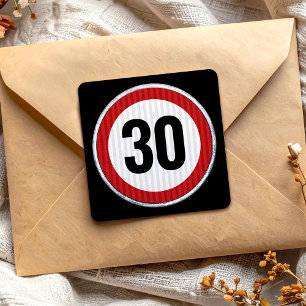 30th Birthday Speed Limit Sign - ANY AGE  Square Sticker