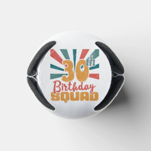 30th Birthday Squad Vintage Retro Funny 30 Year Can Cooler